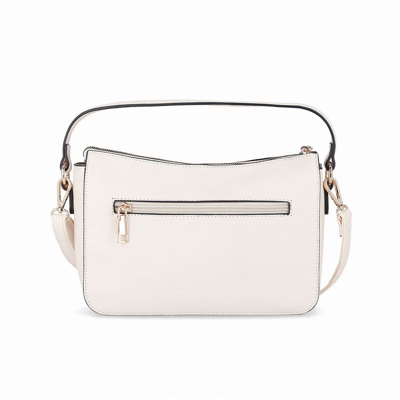 Bolsa Tiracolo Pequena Michele Off White