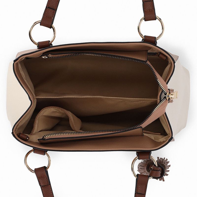 Bolsa Tati Shoulder Média Nude