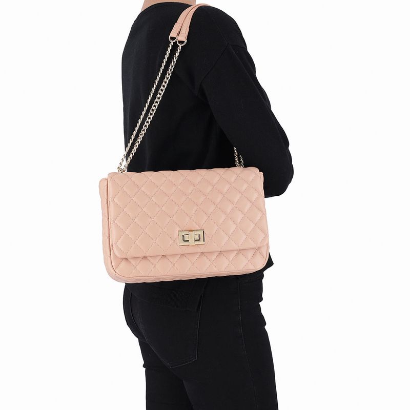 Bolsa Adriana Crossbody Média Rose
