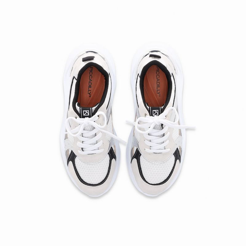 Tênis Fascite Anabela Médio Nevoa/Branco