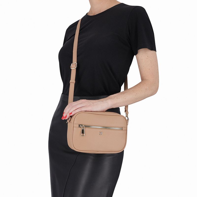 Bolsa Nina Crossbody Pequena Nude