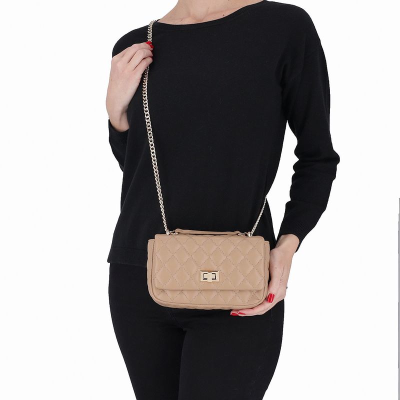 Bolsa Rafa Crossbody Pequena Nude