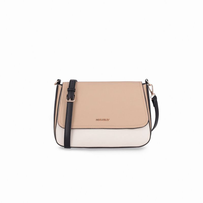 Bolsa Isadora Tote Média Nude com Off White
