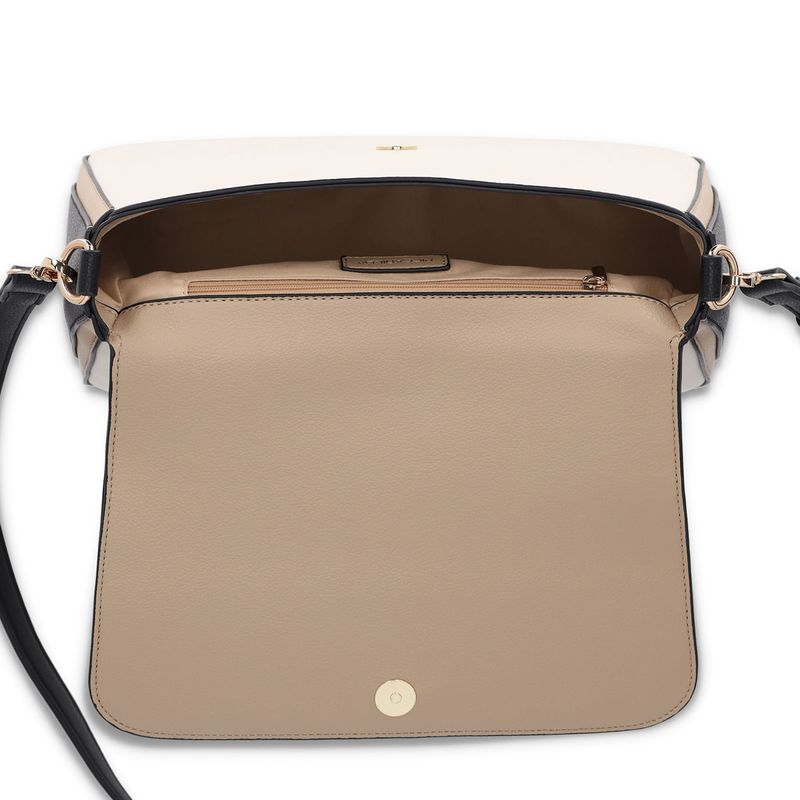 Bolsa Isadora Tote Média Nude com Off White