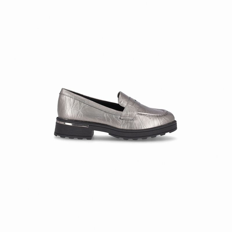 Mocassim/Loafer Gisa Anabela Médio Pewter - PICCADILLY