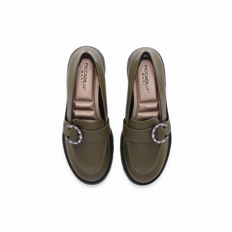 Mocassim/Loafer Gisa Salto Médio Militar - PICCADILLY