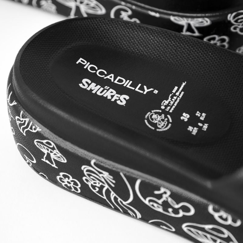 Tamanco Marshmallow Smurfs Preto