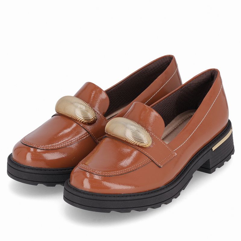 Loafer Gisa Anabela Médio Ocre