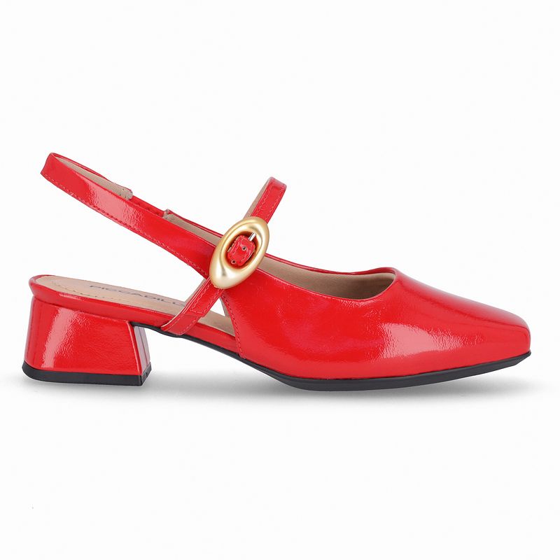 Sapato Slingback Tati Salto Médio Vermelho