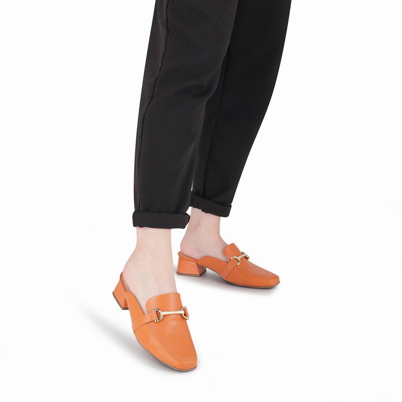 Mule Tati Salto Médio Laranja