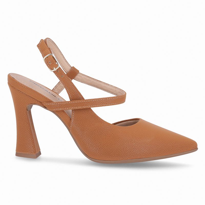 Sling Back Silvana Salto Alto Mascavo - PICCADILLY