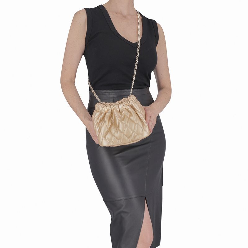 Bolsa Mia Crossbody Pequena Ouro