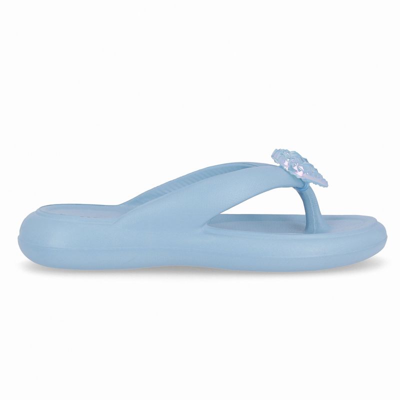 Chinelo Marshmallow com Enfeite Azul Denim