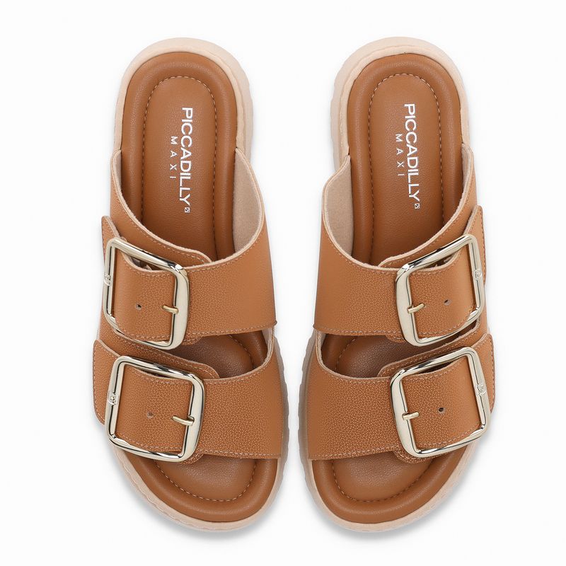 Tamanco Salto Médio Mascavo - PICCADILLY