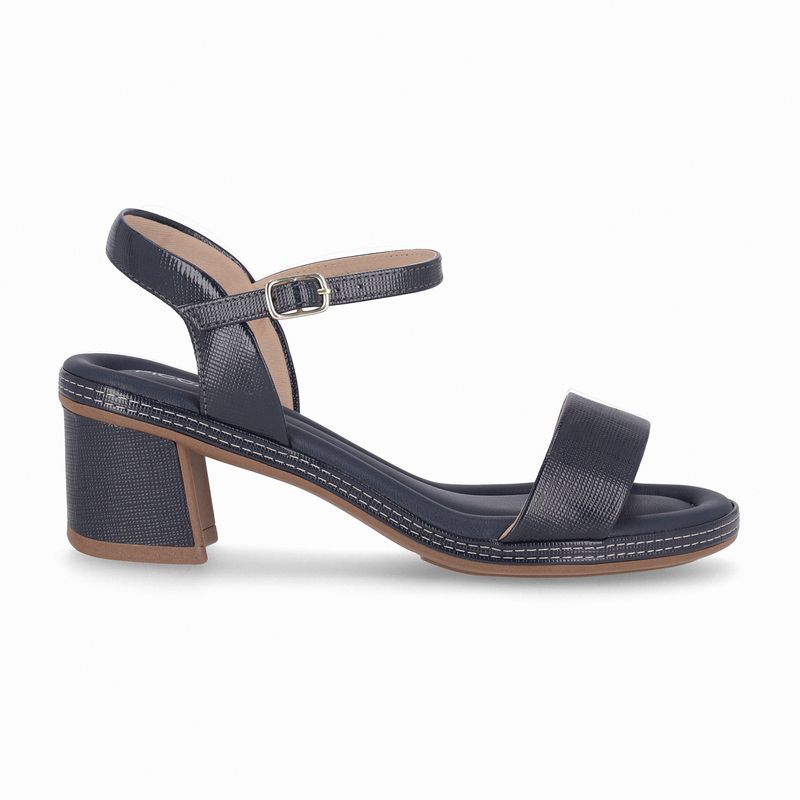 Sandália Paola Salto Médio Navy