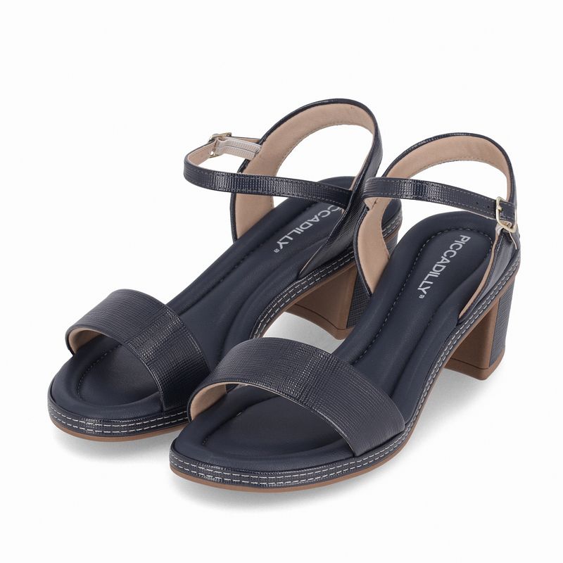 Sandália Paola Salto Médio Navy