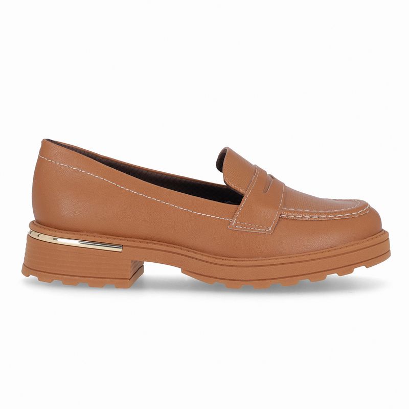 Mocassim/Loafer Gisa Anabela Médio Mascavo - PICCADILLY