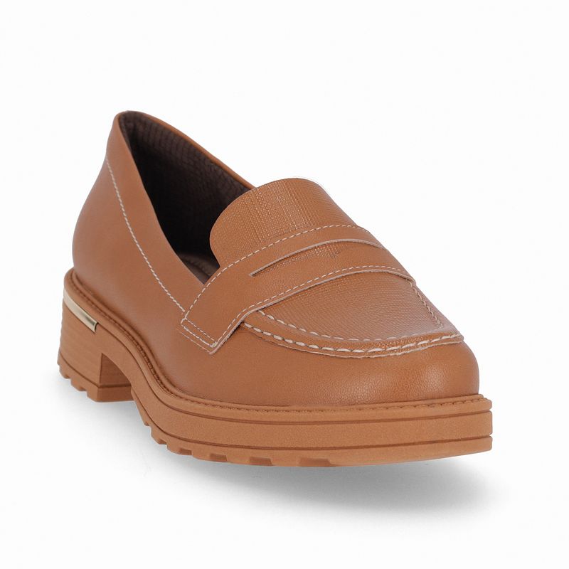 Mocassim/Loafer Gisa Anabela Médio Mascavo - PICCADILLY