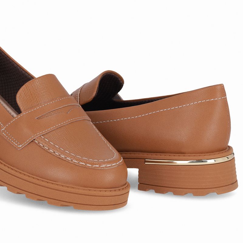 Mocassim/Loafer Gisa Anabela Médio Mascavo - PICCADILLY