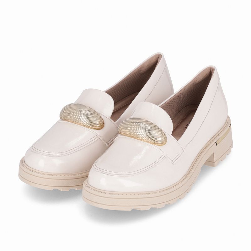 Loafer Gisa Anabela Médio Off White - PICCADILLY