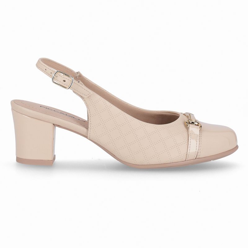 Sling Back Laura Salto Médio Brule