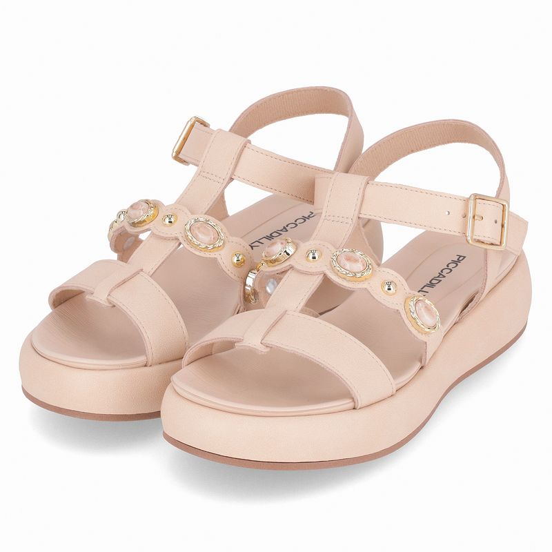 Sandália Sol Anabela Médio Brule