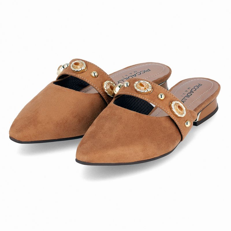 PICCADILLY MAXI - Sapato Mule Silvia Salto Baixo Mascavo