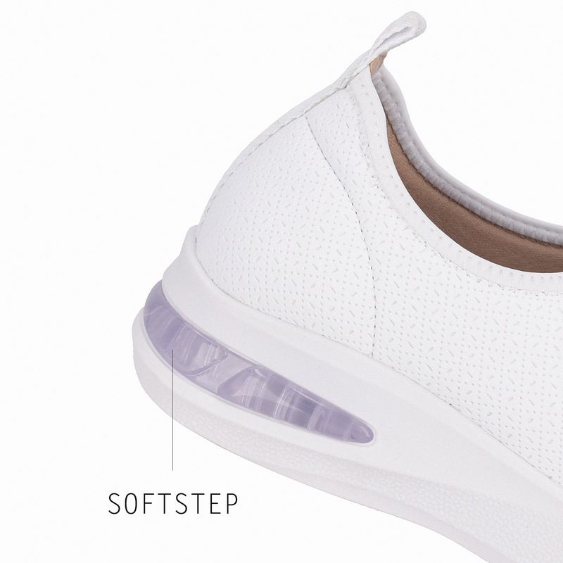 Tênis SoftStep Anabela Médio Branco Neve