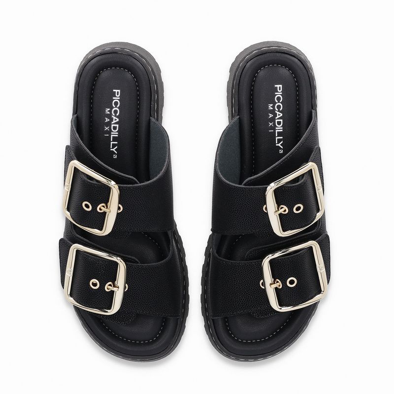 PICCADILLY MAXI - Tamanco Salto Médio Preto