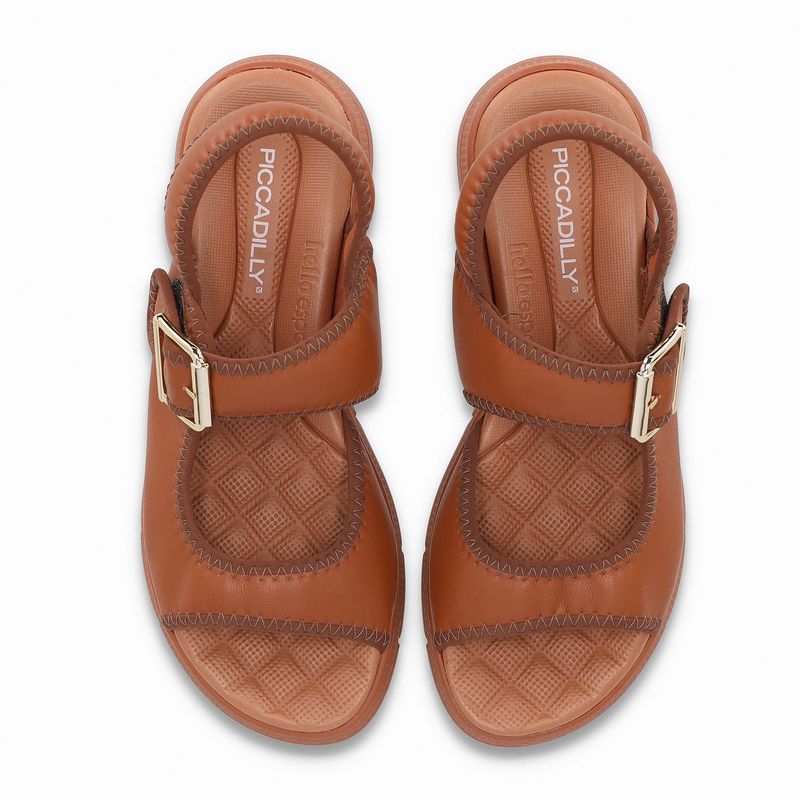 Papete Esporão Anabela Médio Ocre com Pinhão