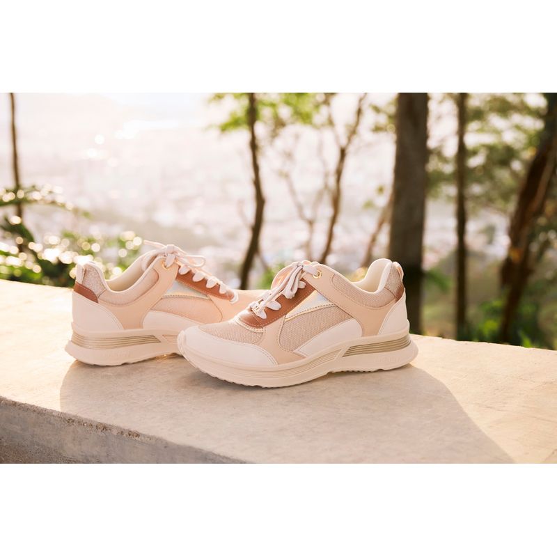 Tênis Energy Anabela Médio Brule com Off White