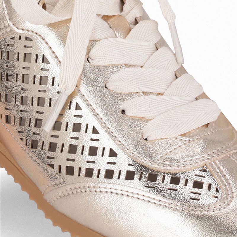 Tênis Kelly Rasteira Ouro com Off White