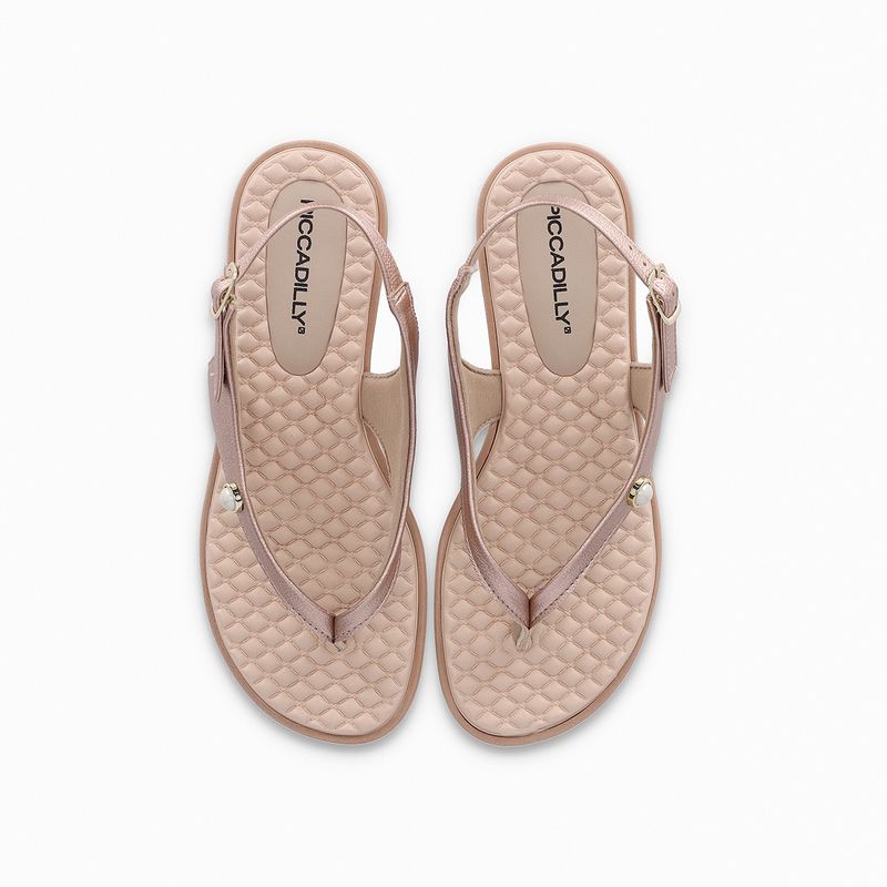 Sandália Taila Salto Baixo Ouro Rosado