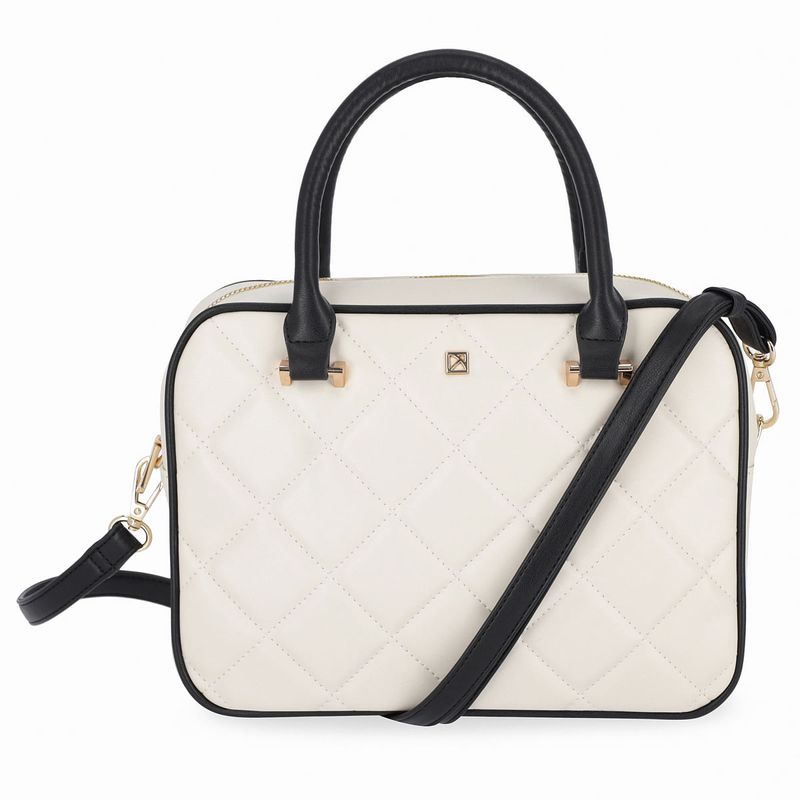 Bolsa Off White/Preto - PICCADILLY