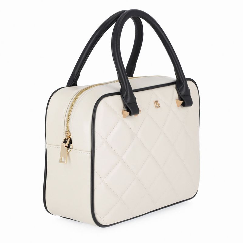 Bolsa Off White/Preto - PICCADILLY