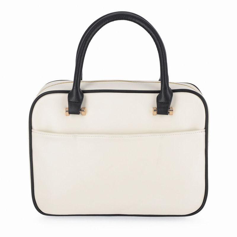 Bolsa Off White/Preto - PICCADILLY