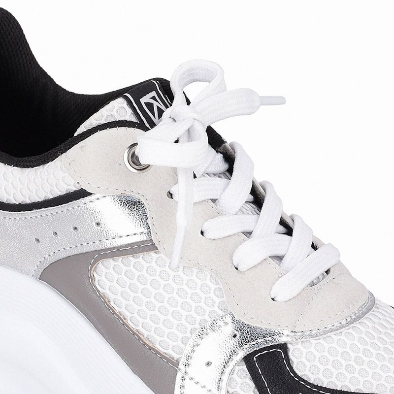 Tênis Fascite Anabela Médio Nevoa/Branco