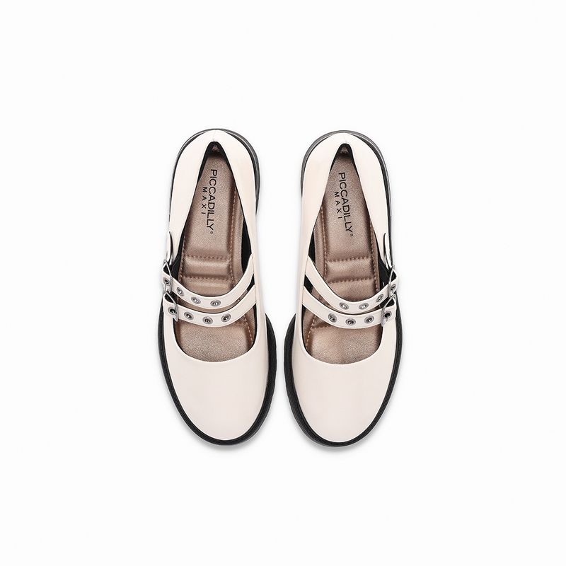 Boneca Gisa Salto Médio Off White - PICCADILLY