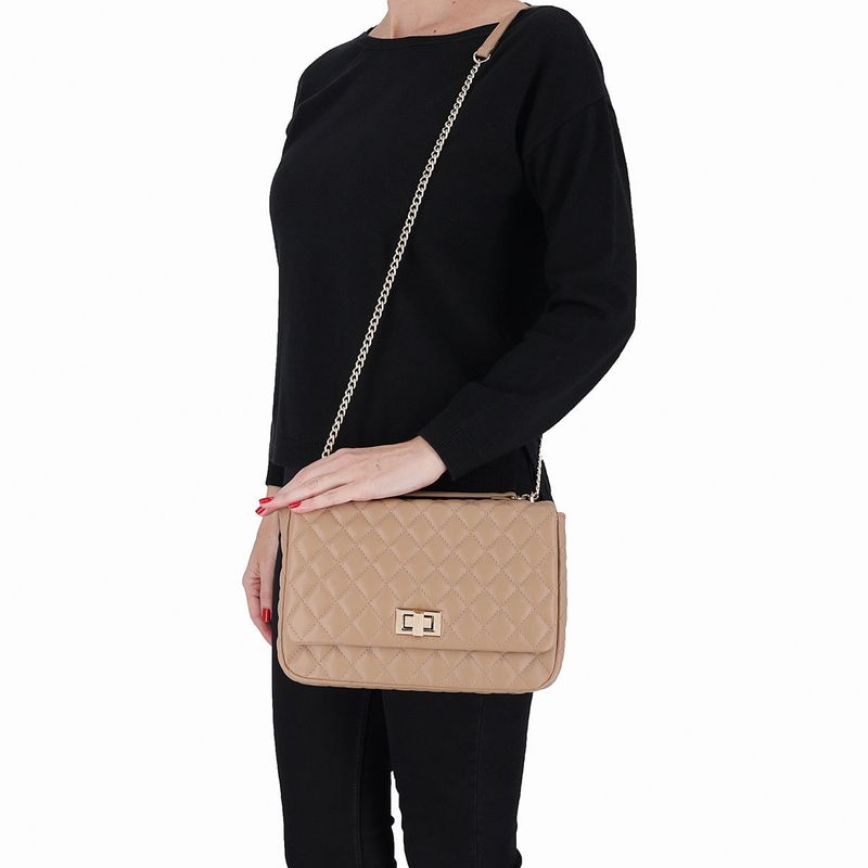 Bolsa Adriana Crossbody Média Nude