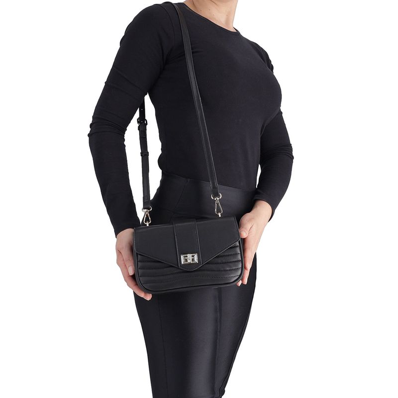 Bolsa Maitê Tiracolo Pequena Preto