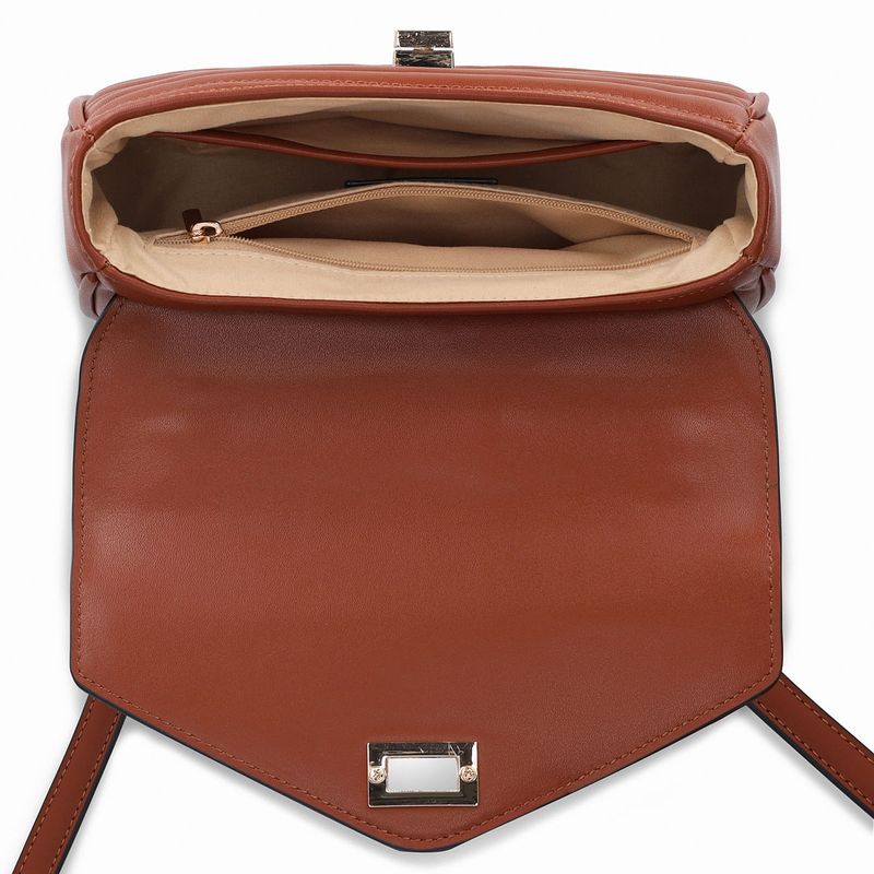 Bolsa Maitê Tiracolo Pequena Camel