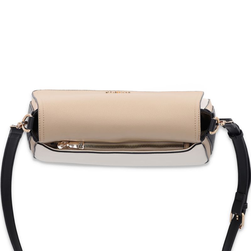 Bolsa Isadora Tote Média Nude com Off White