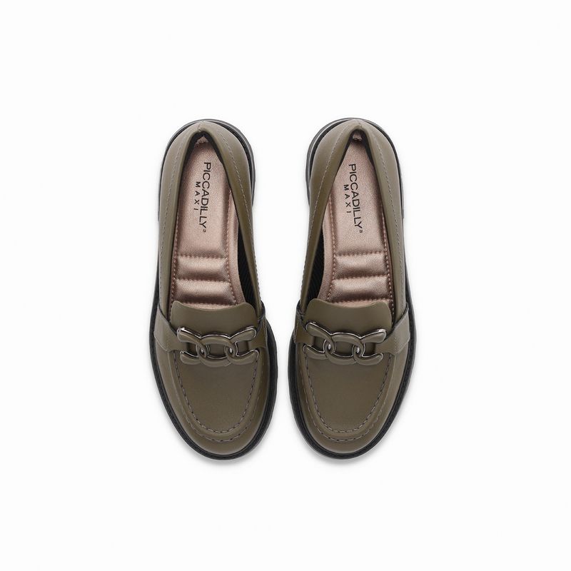 Mocassim/Loafer Gisa Salto Médio Militar - PICCADILLY