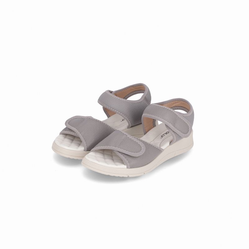 Papete Esporão Anabela Médio Cinza