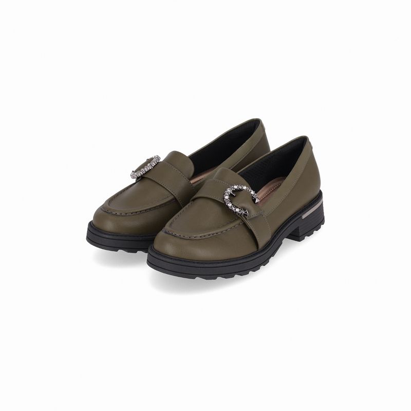 Mocassim/Loafer Gisa Salto Médio Militar - PICCADILLY