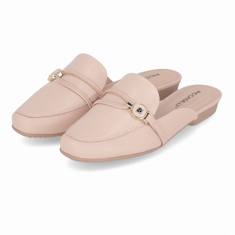 Mule Raquel Salto Baixo Rose