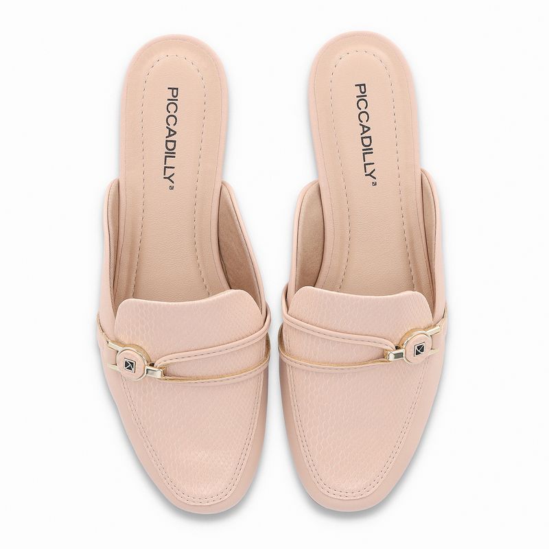 Mule Raquel Salto Baixo Rose