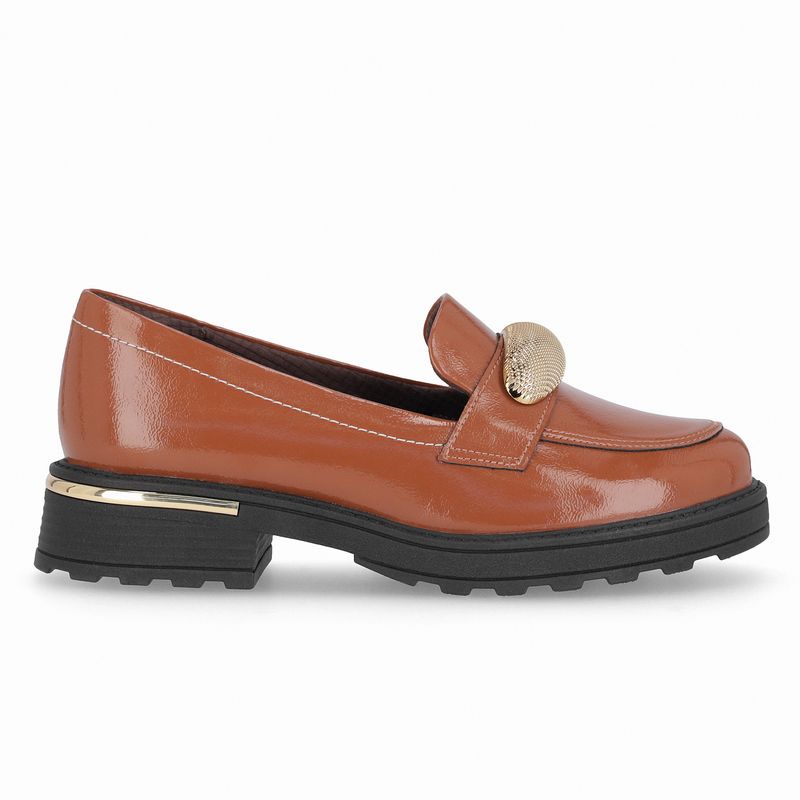 Loafer Gisa Anabela Médio Ocre