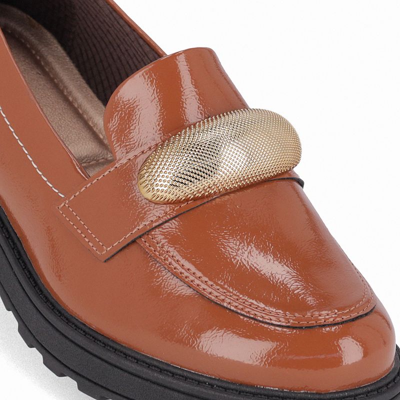 Loafer Gisa Anabela Médio Ocre
