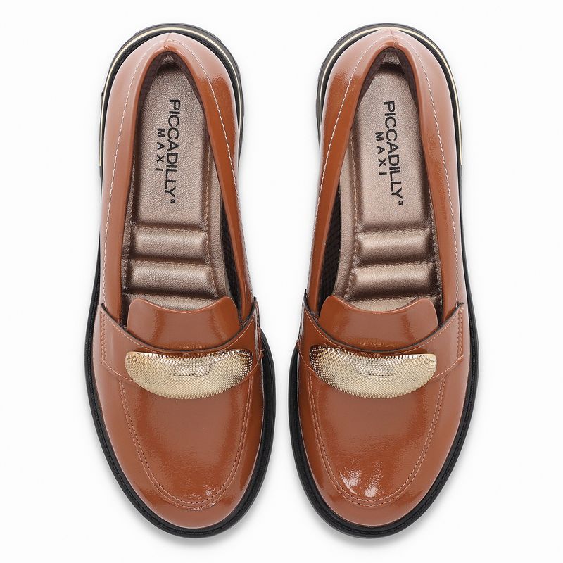 Loafer Gisa Anabela Médio Ocre